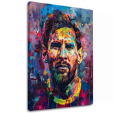 Immagine MESSI VIBES su tela | Dettagli in acrilico